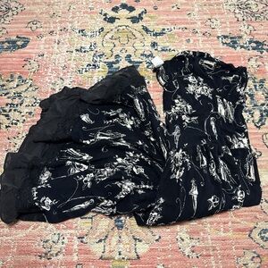 Bila Black Maxi Dress with White Floral Print